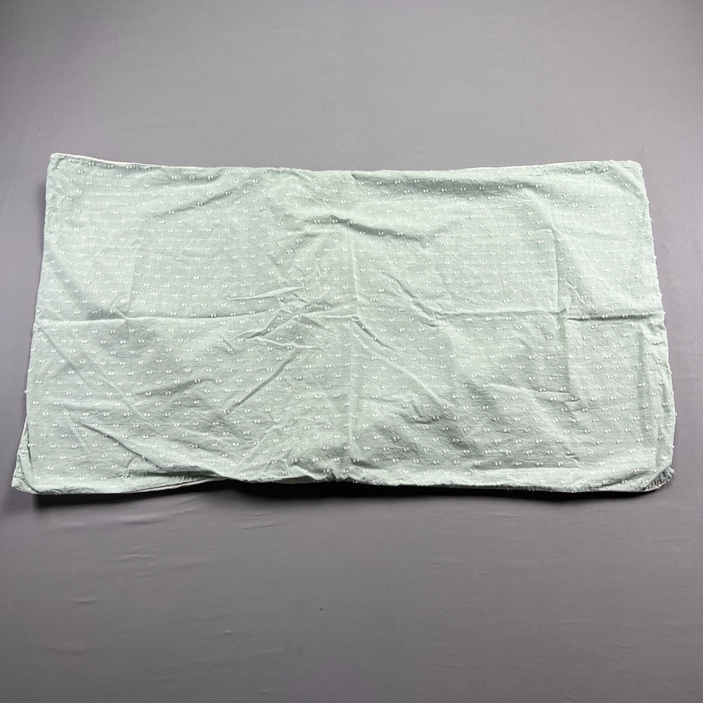 Nordstrom At Home King Pillow Sham Mint Green Raised Dot 100% Cotton (36" X 20")